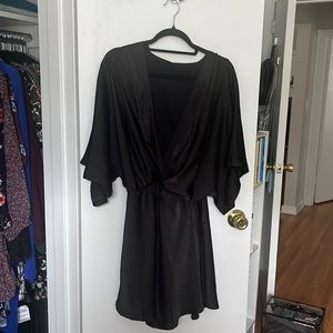 Satin short sleeve dress